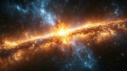 Hypernova explosion one of the most powerful events in the universe sending gamma ray bursts across the cosmos