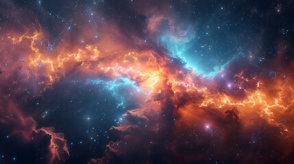 Luminous blazar at the edge of the observable universe its jets stretching across intergalactic space cinematic space photography