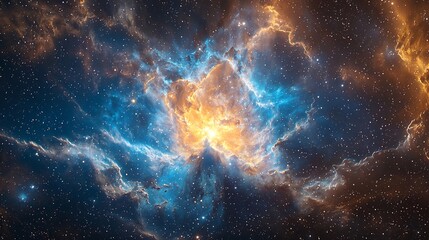 Fototapeta premium Luminous Blue Variable star undergoing an explosive outburst releasing vast amounts of material into space breathtaking deep space photography