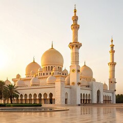 Majestic Mosque at Sunset