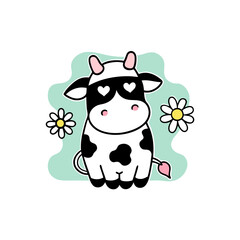 cow with milk