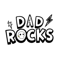 Sticker design  of  DAD Rocks