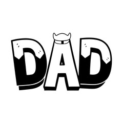 Sticker design of Dad