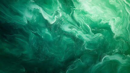 Energy flows in intense jade green