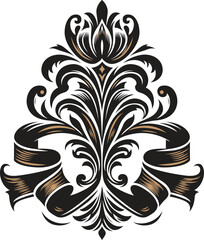 Vector damask element