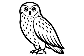 Fototapeta premium Snowy Owl Wildlife Vector Art