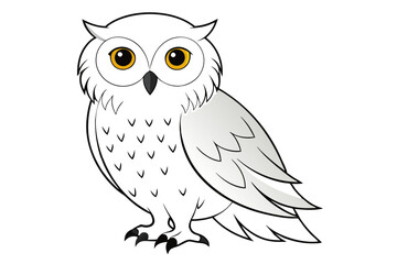 Obraz premium Snowy Owl Wildlife Vector Art