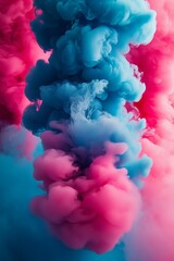 Obraz premium A pastel-to-neon gradient, billowing and blending into dynamic paint waves, conveying an impression of eternal flow