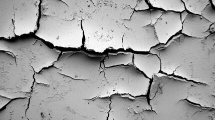 Obraz premium Cracked earth, monochrome texture