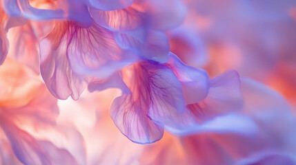 A close-up of wisteria in a gentle breeze, capturing the movement of the flowers and the intricate details of each petal