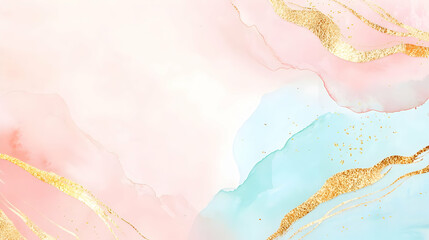 Fototapeta premium Elegant Abstract Pastel Background with Gold Accents and Textures