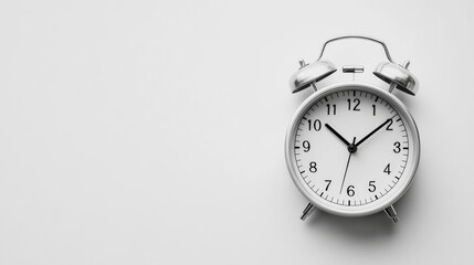 A modern wall clock with a minimalist design, featuring a clean face and thin hands, perfect for enhancing contemporary spaces against a white wall