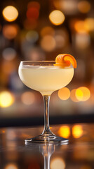 Classic Corpse Reviver No. 2 in coupe glass with orange twist