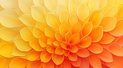 A detailed view of a yellow and orange dahlia, capturing the stunning gradient of colors and rich petal textures