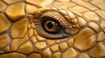 Naklejka premium A zoomed-in image of dark brown leather, its reptile scale-like texture highlighted by deep grooves and natural patterns