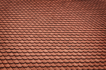 Brown tiles on the roof.