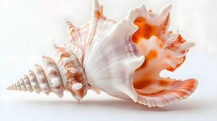 Obraz premium Stunning Spiral Seashell Closeup Photography