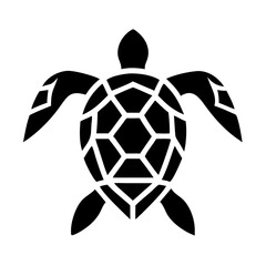 Obraz premium a geometric illustration of a sea turtle, featuring intricate polygonal patterns in black and white vector illustration