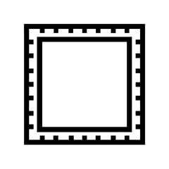 a black square border frame design with a unique and simple appearance vector illustration