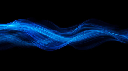 Blue light flare - flash light streak ray. Movement - Waves. Illustration