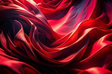 Obraz premium Abstract Red Swirling Fabric: Surreal Photography Stock Image