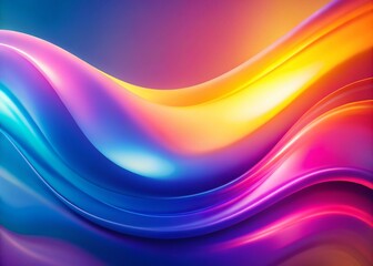 Fototapeta premium Abstract Vibrant Fluid Gradient Background: Wavy Blurred Mesh Design for Poster, Banner, Flyer