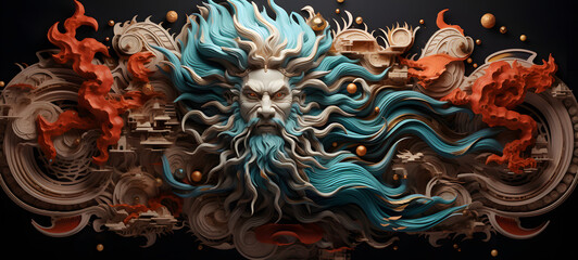 iron quilling sun wukong, ai generative