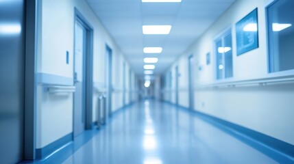 Long, sterile hospital hallway.