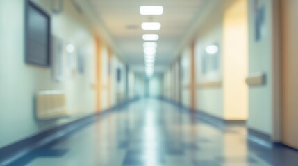 Blurred Hospital Corridor