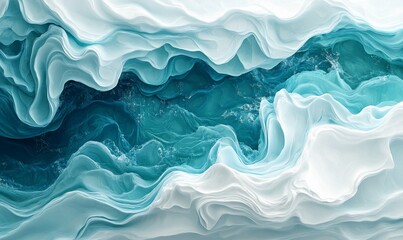 Abstract ocean waves, swirling turquoise water, textured design, background for websites