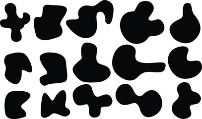 Unique Black Blob Shapes for Modern and Minimalist Vector Illustrations