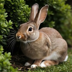 Obraz premium hare under a bush