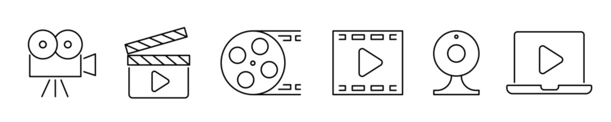 Video icon. media icon set