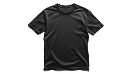 For a mockup of a black short-sleeve t-shirt with isolated on white 