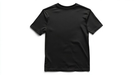 For a mockup of a black short-sleeve t-shirt with isolated on white 