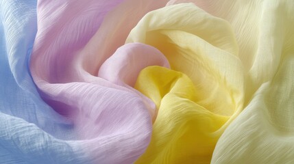 Pastel Fabric Swirl Closeup