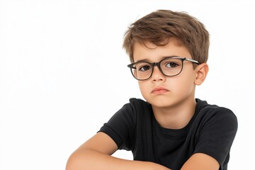 Boy with Glasses – Ideal for Learning, Intelligence, and Childhood Concepts