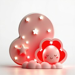 sweet pastel pink decoration of love
