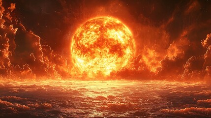Red dwarf slowly burning for trillions of years its stable fusion process sustaining distant alien worlds ultra realistic space photography