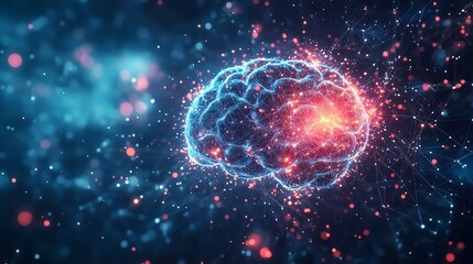 Obraz premium Neural network brain visualization