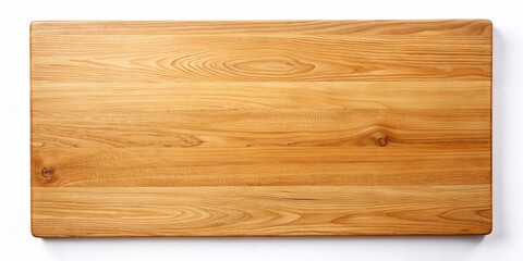 Fototapeta premium Aerial View of Isolated Wooden Board on White Background - High-Resolution Drone Photography