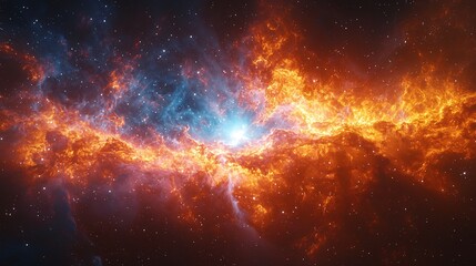 Obraz premium Red giant shedding its outer layers forming an intricate planetary nebula glowing in vibrant hues