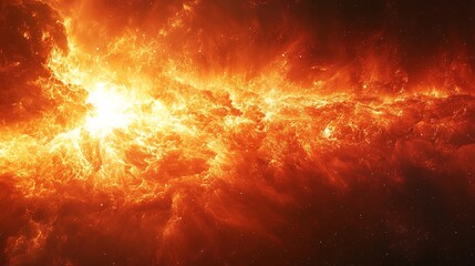 Fototapeta premium Red supergiant on the verge of collapse its expanding shell of plasma glowing in deep space infrared