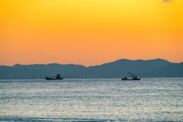 野蒜海岸2月最後の日の出