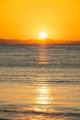 野蒜海岸2月最後の日の出