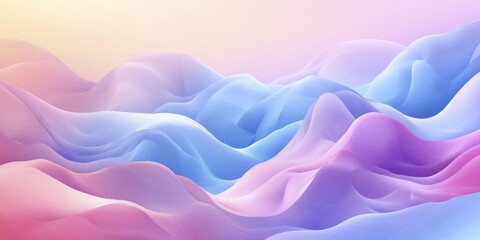 Obraz premium Abstract Pastel Waves: Dreamlike Landscape of Soft Hues and Gentle Undulations