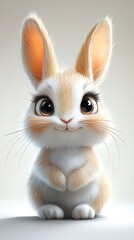 Bunny sketch fluffy adorable rabbit illustration high resolution hd image