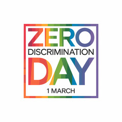 Fototapeta premium Zero Discrimination Day