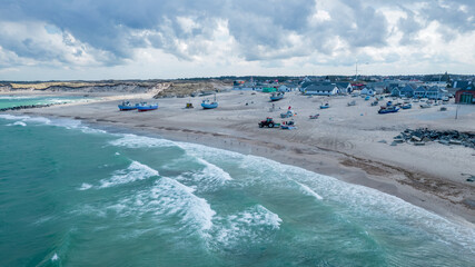 fishing boats on the beach
