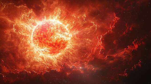 Thorne ytkow object a massive red supergiant concealing a neutron star within its core glowing with an ethereal red hue